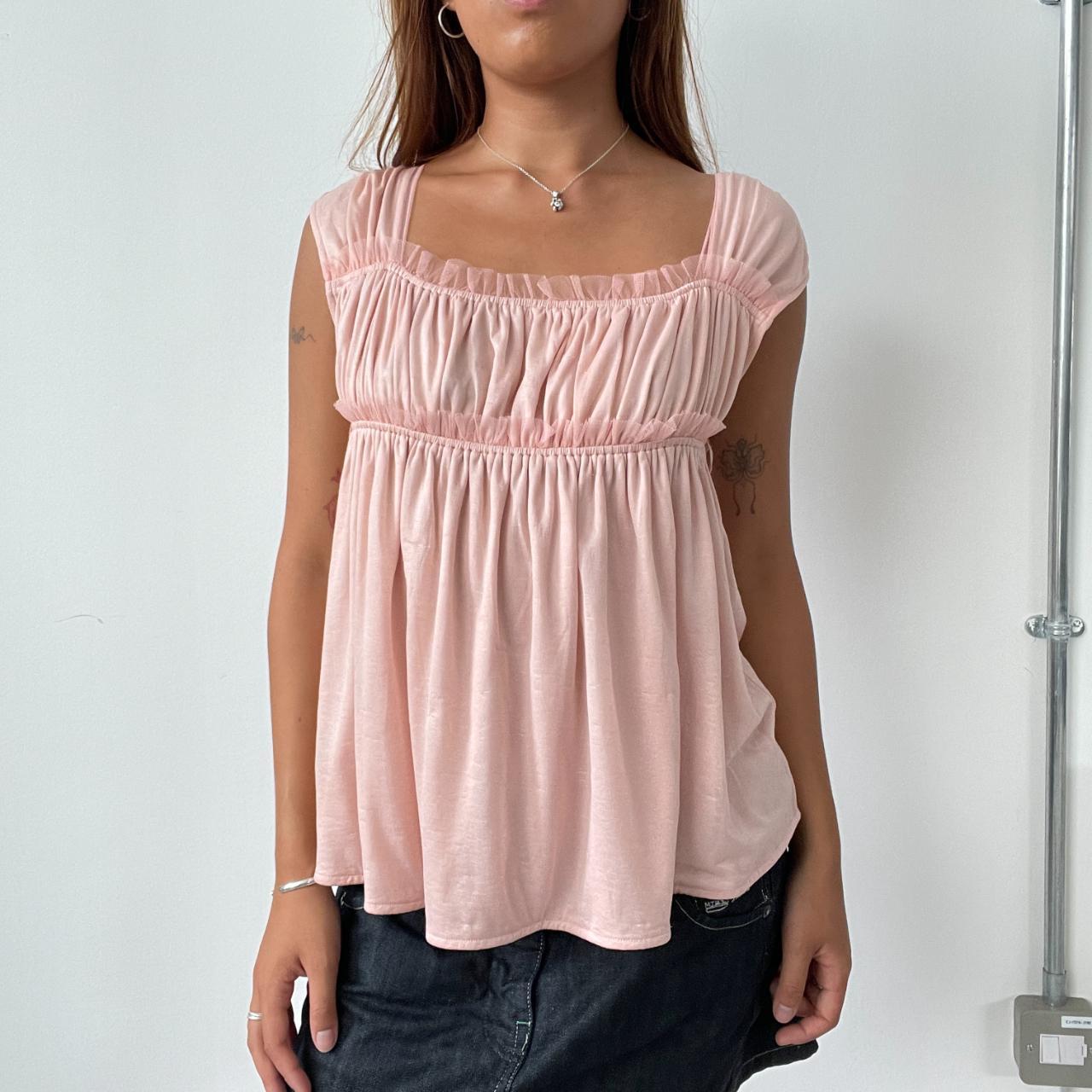 Vintage Pink Overlay Top