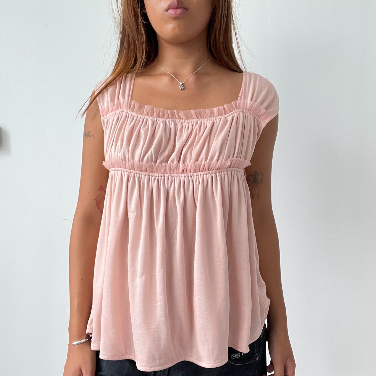 Vintage Pink Overlay Top