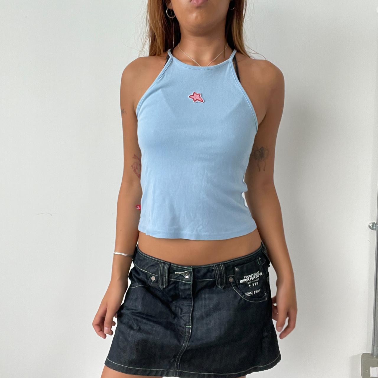 Vintage Baby Blue Star Top