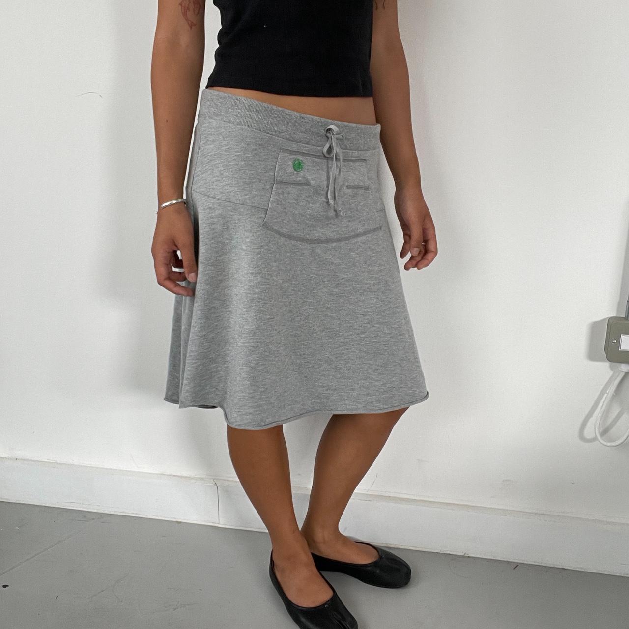 Vintage Grey Midi Skirt