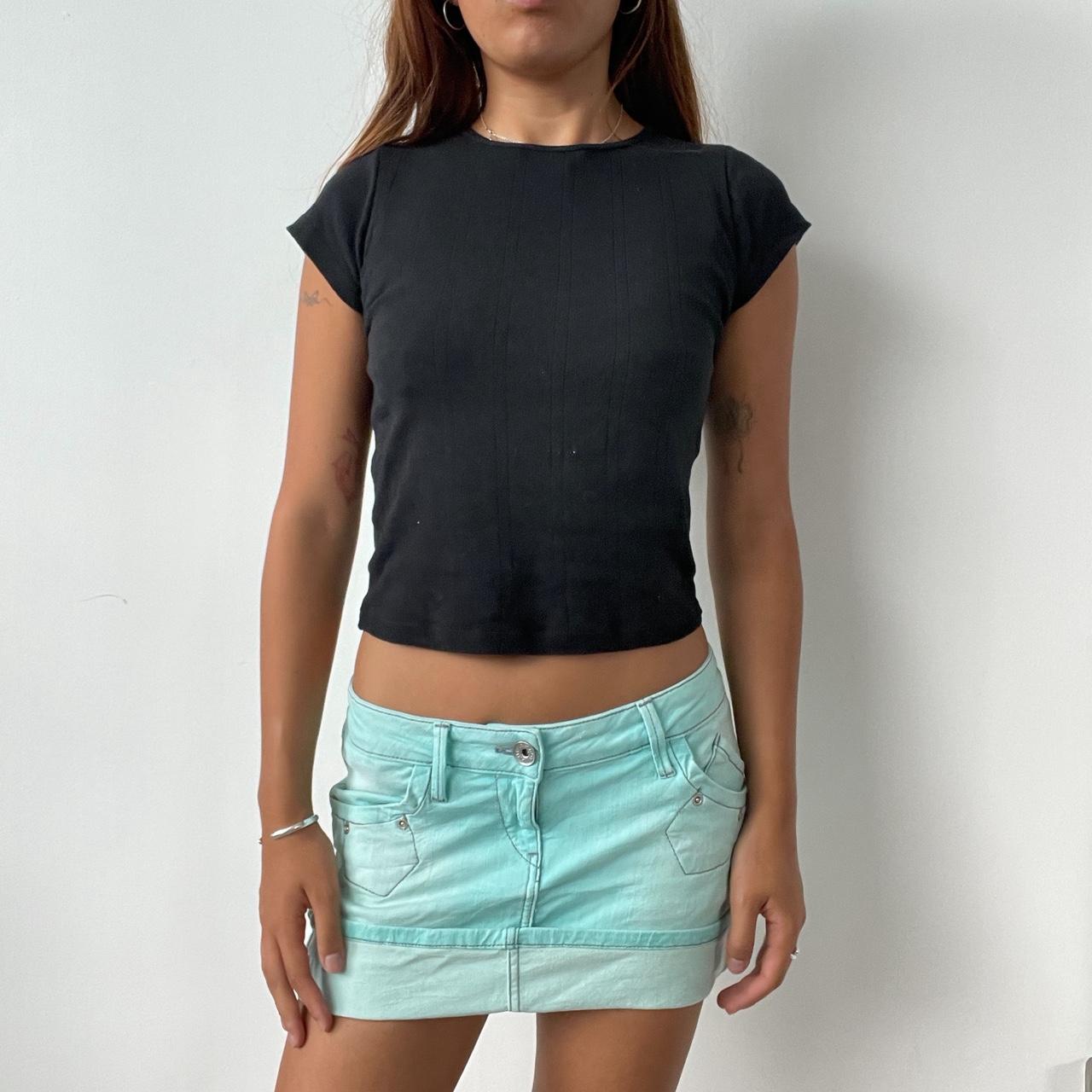 Vintage Turquoise Mini Skirt