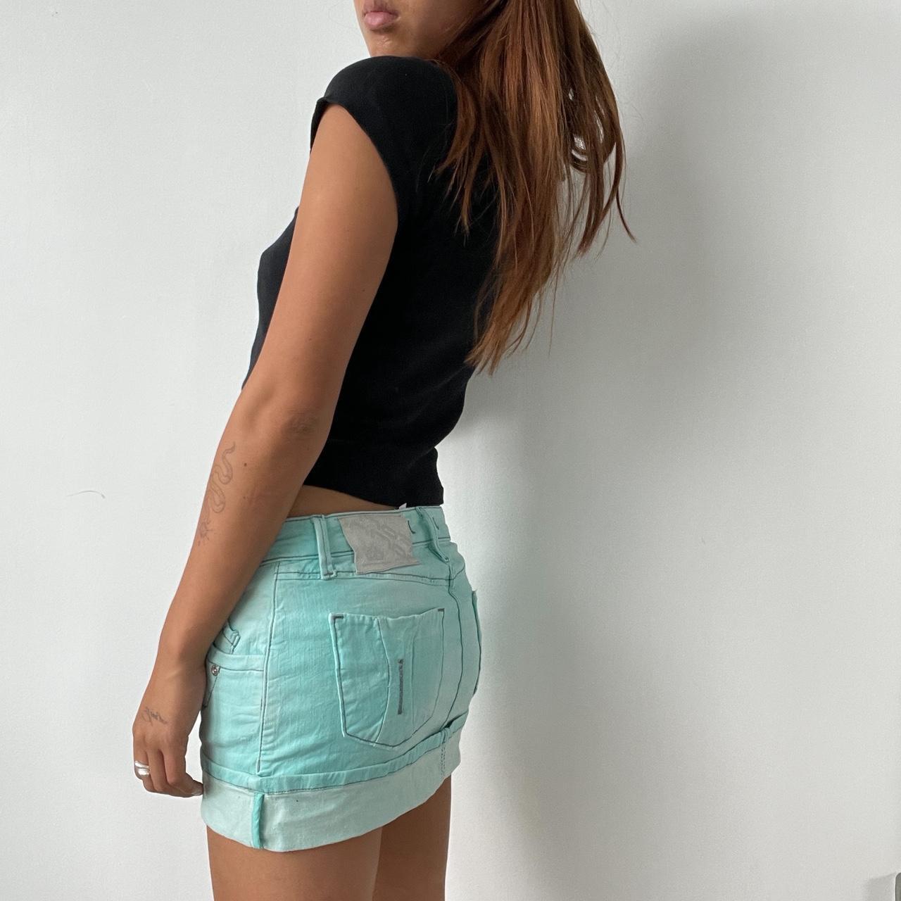Vintage Turquoise Mini Skirt