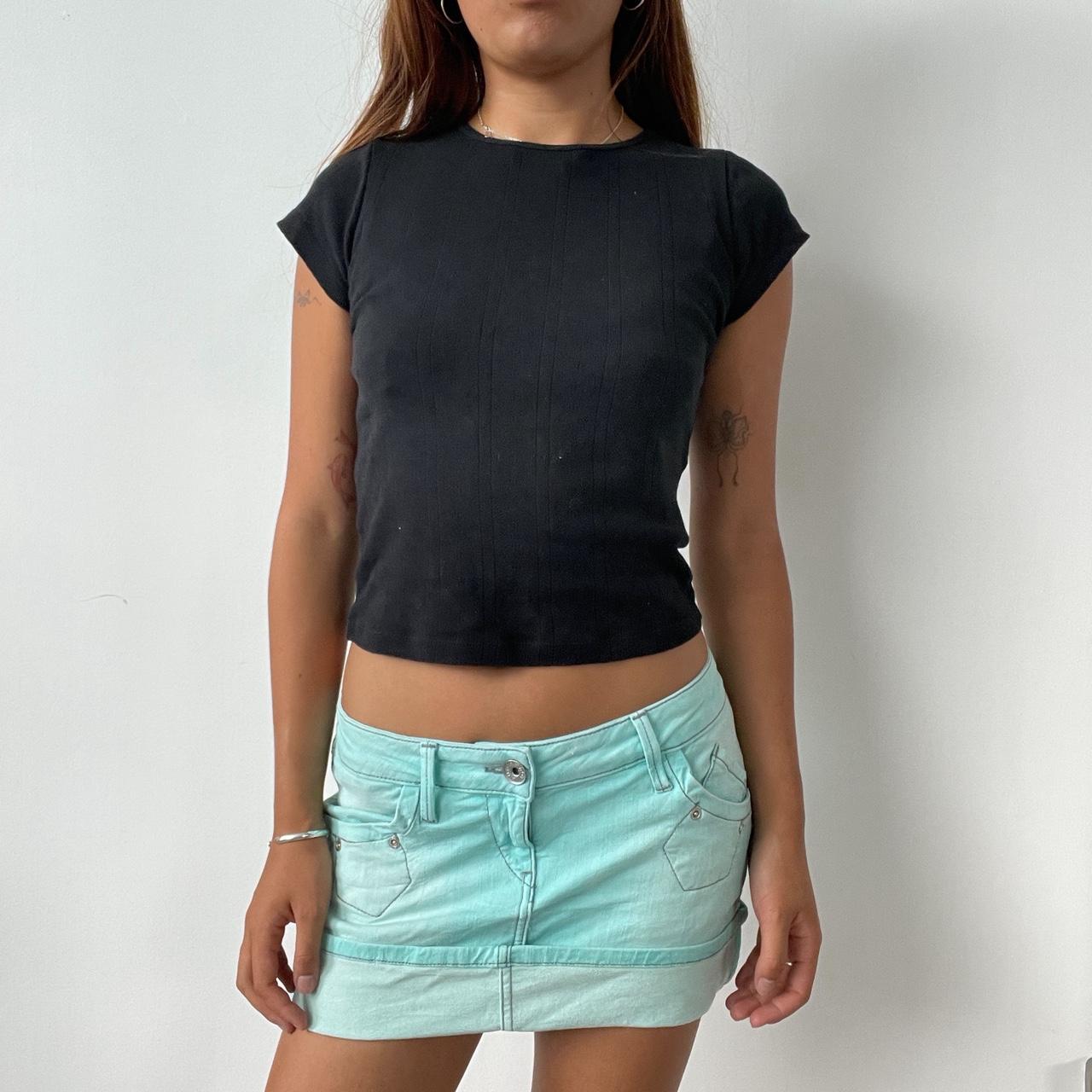 Vintage Turquoise Mini Skirt