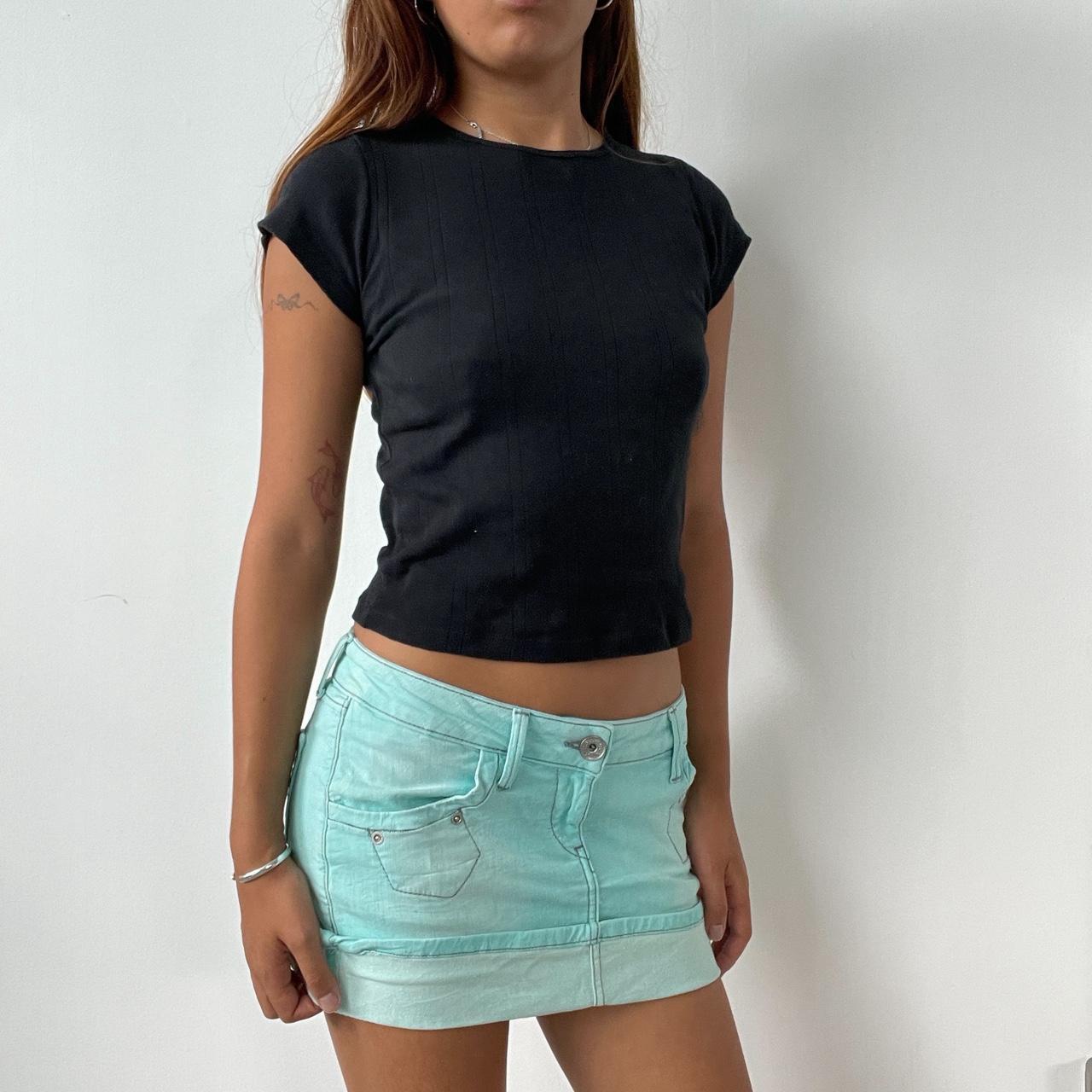 Vintage Turquoise Mini Skirt