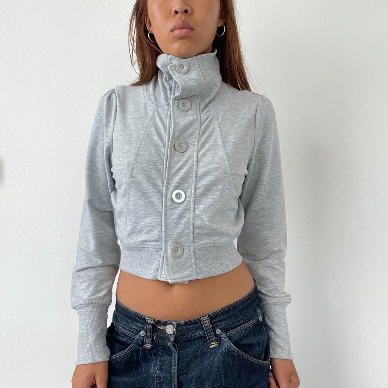 Vintage Grey Button Up Long Sleeve
