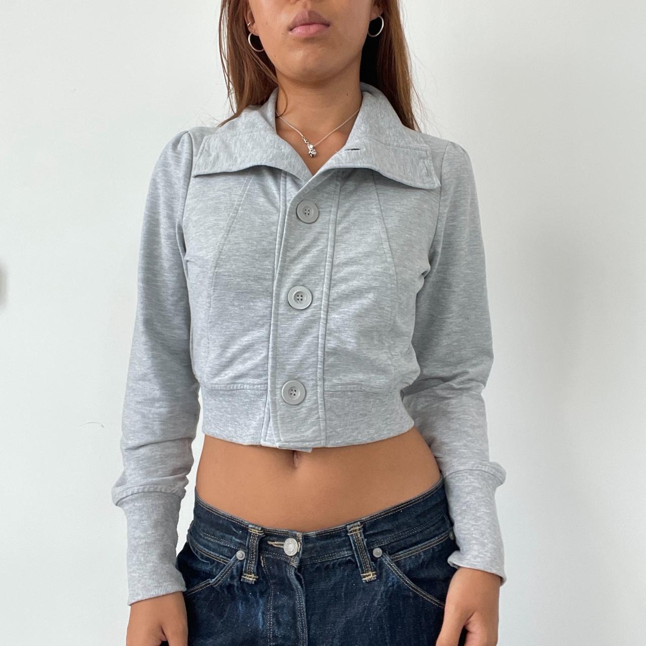 Vintage Grey Button Up Long Sleeve