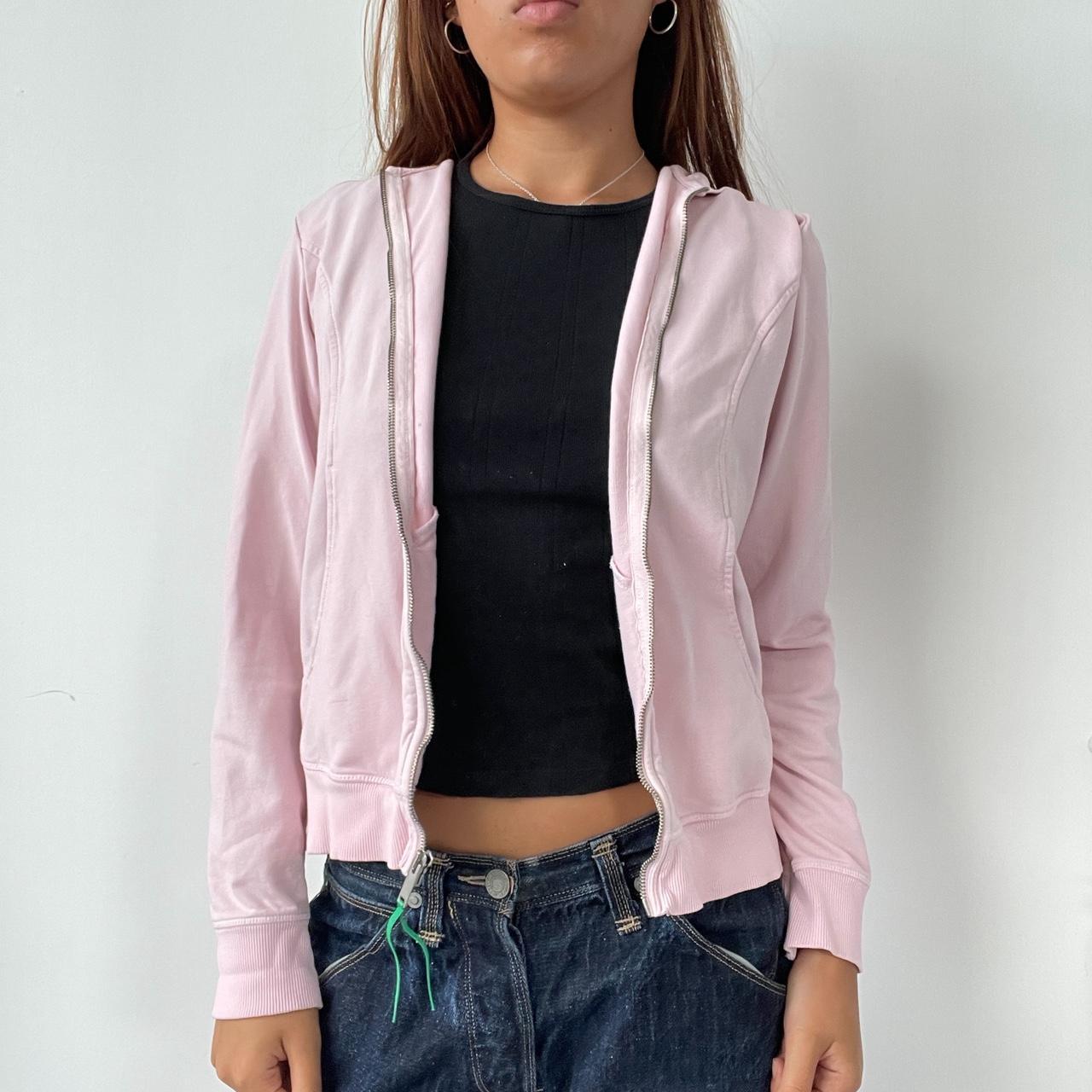 Vintage Pink Zip Up Hoodie