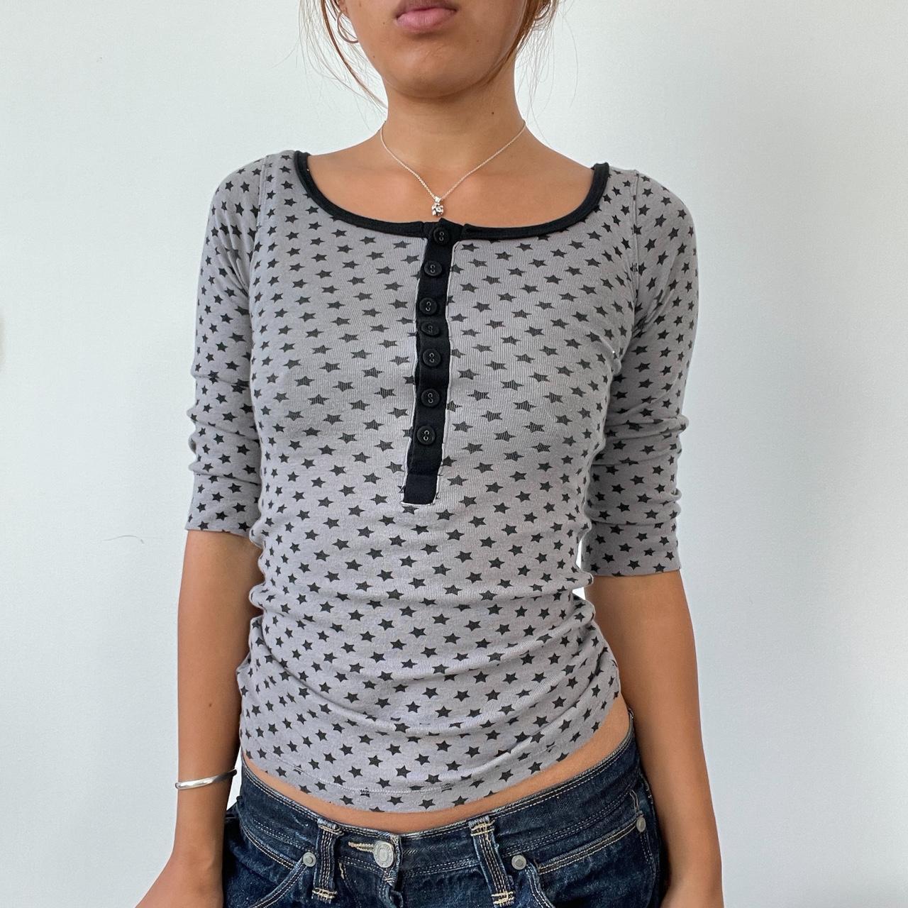 Vintage Star Print Long Sleeve Top