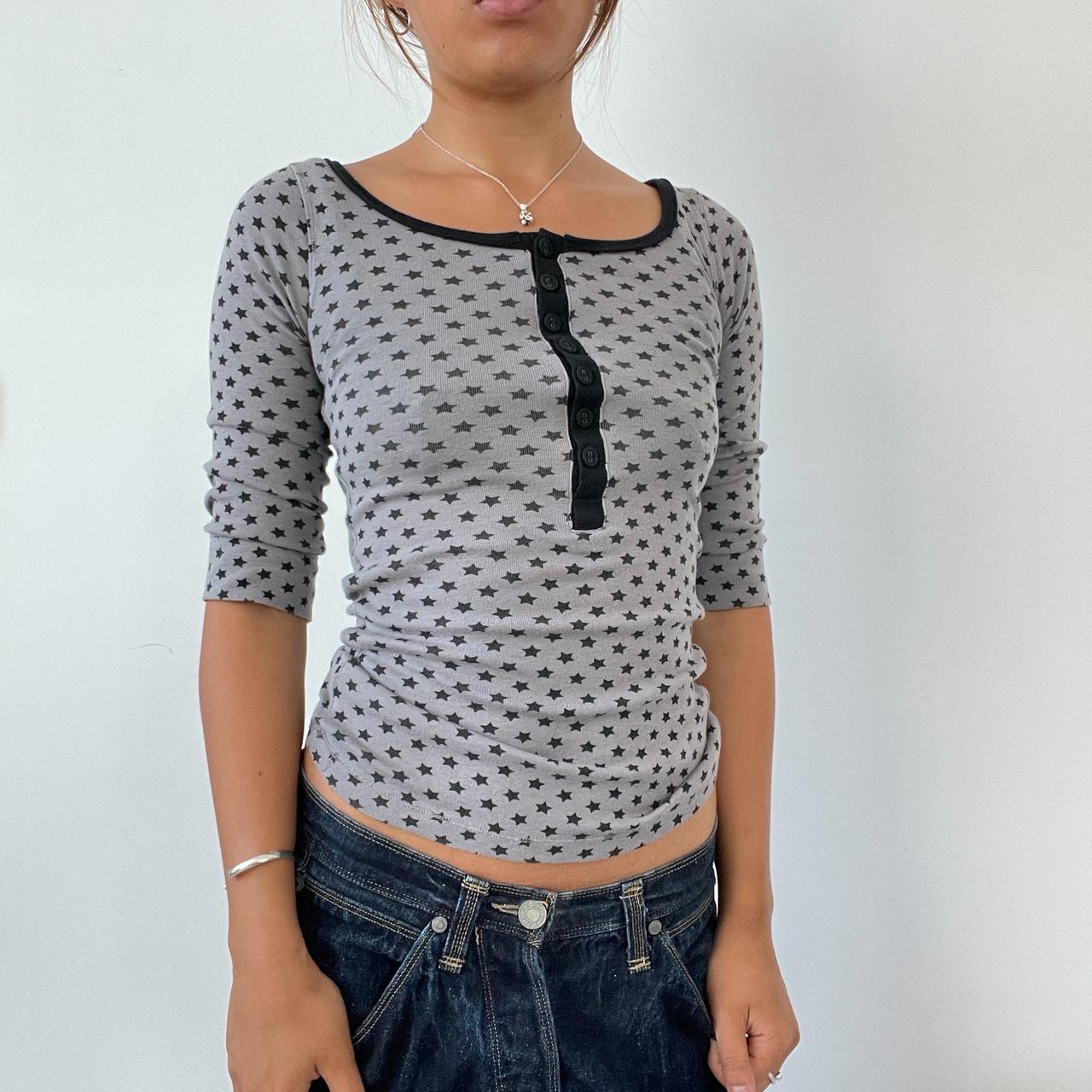 Vintage Star Print Long Sleeve Top