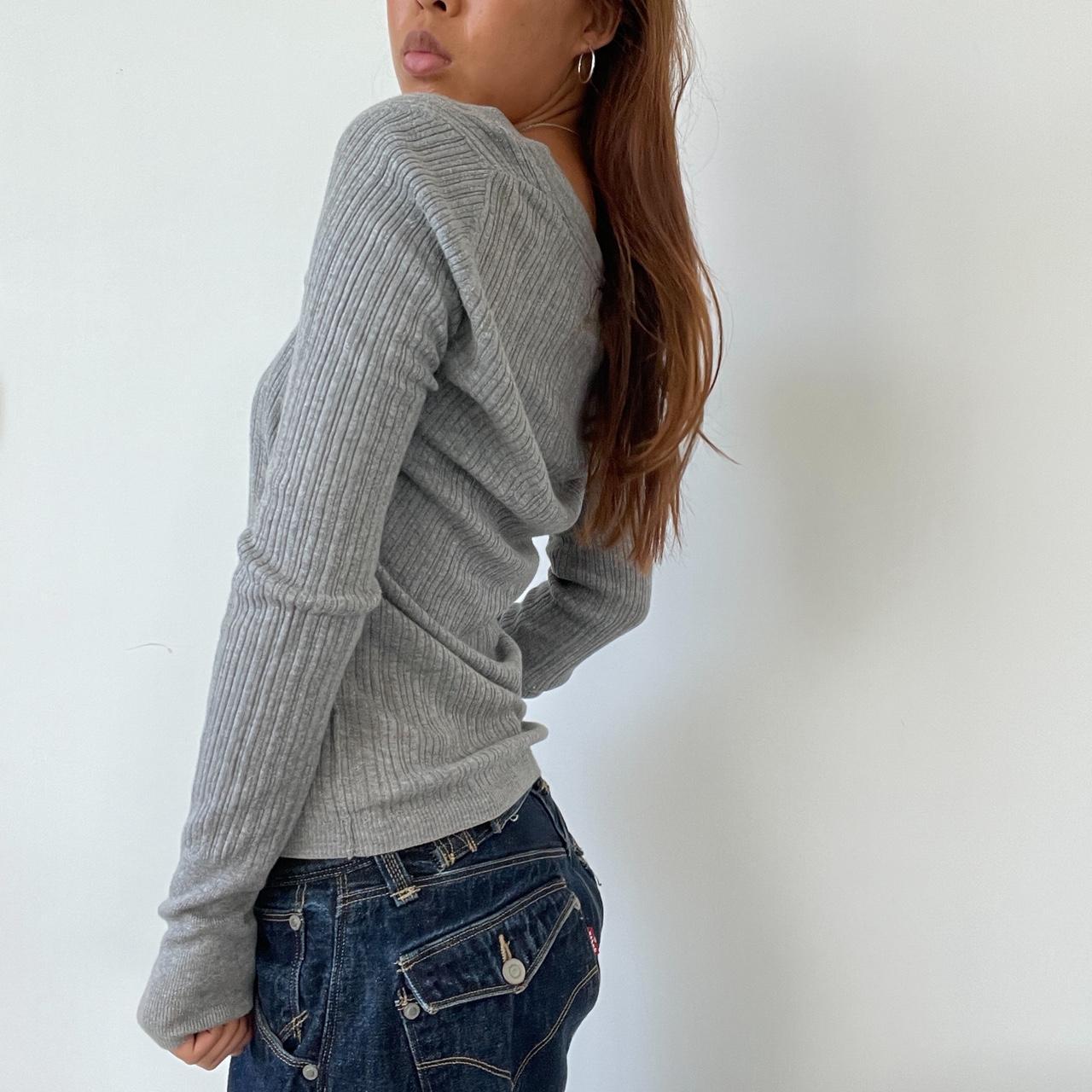 Vintage Grey Long Sleeve Top