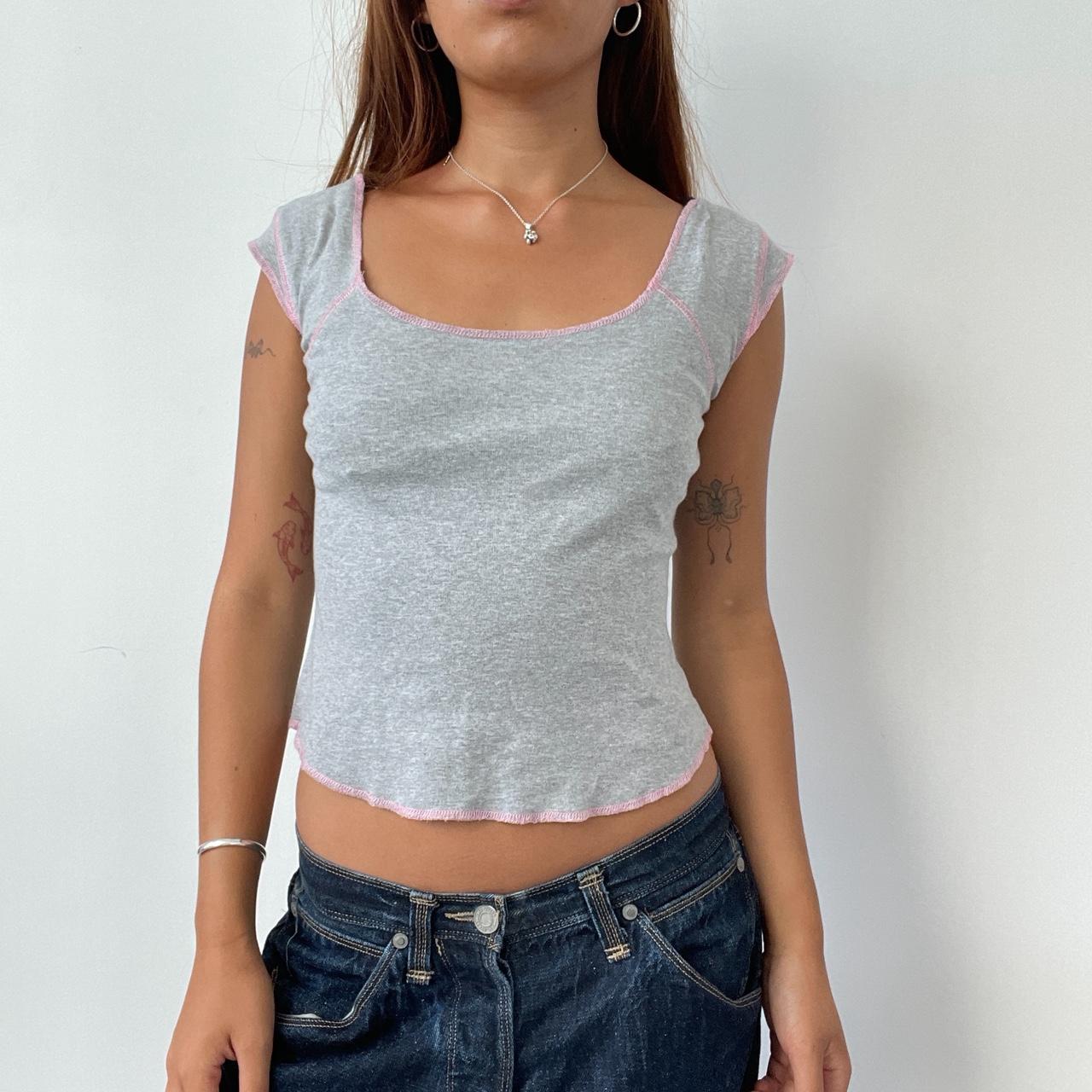 Vintage Grey Pink Top