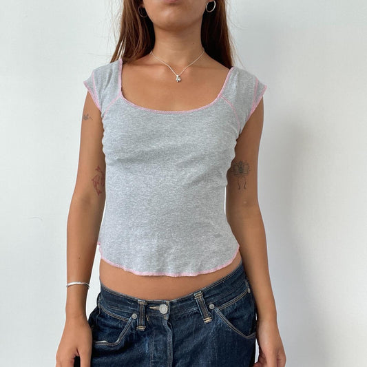 Vintage Grey Pink Top
