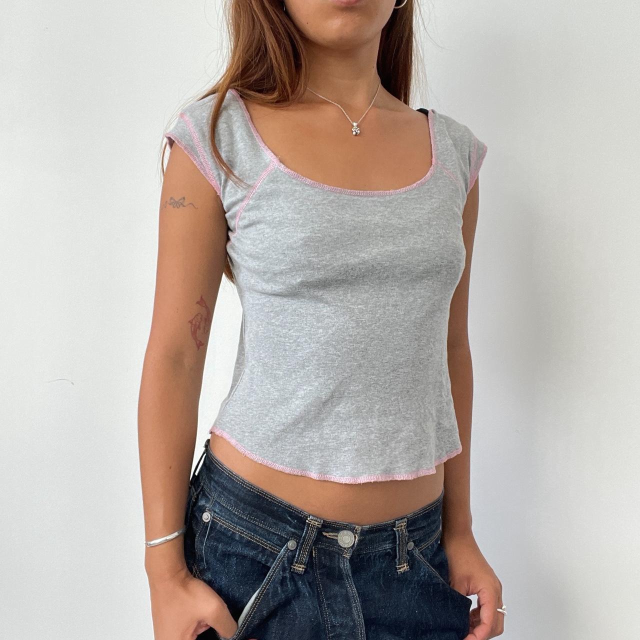 Vintage Grey Pink Top