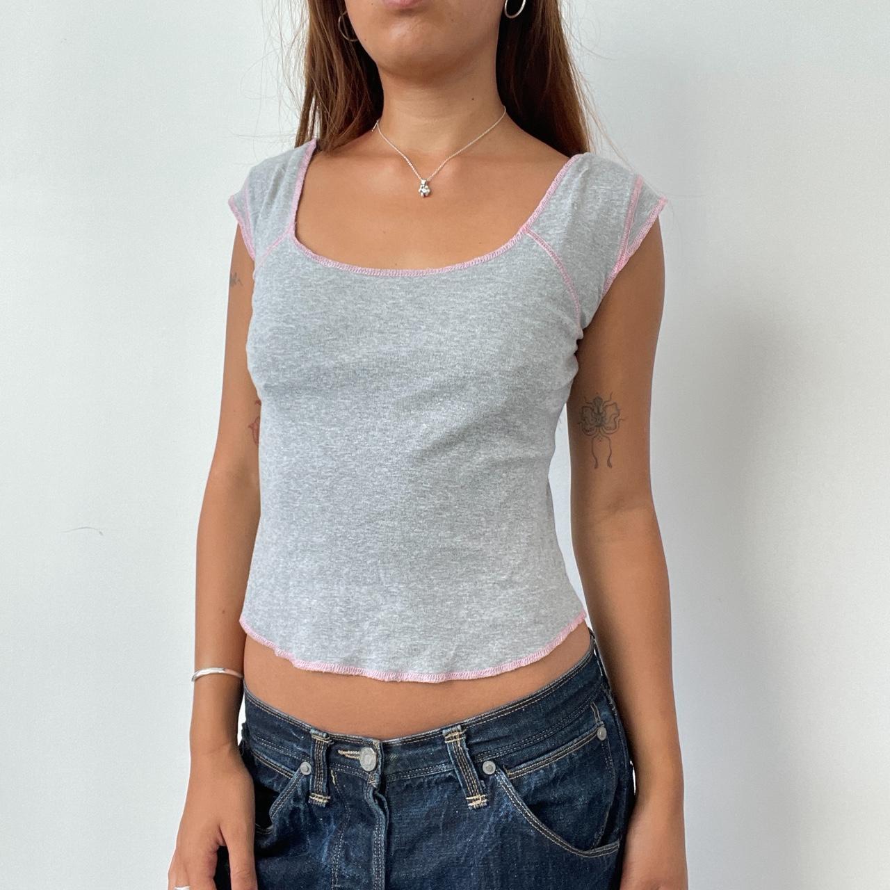 Vintage Grey Pink Top