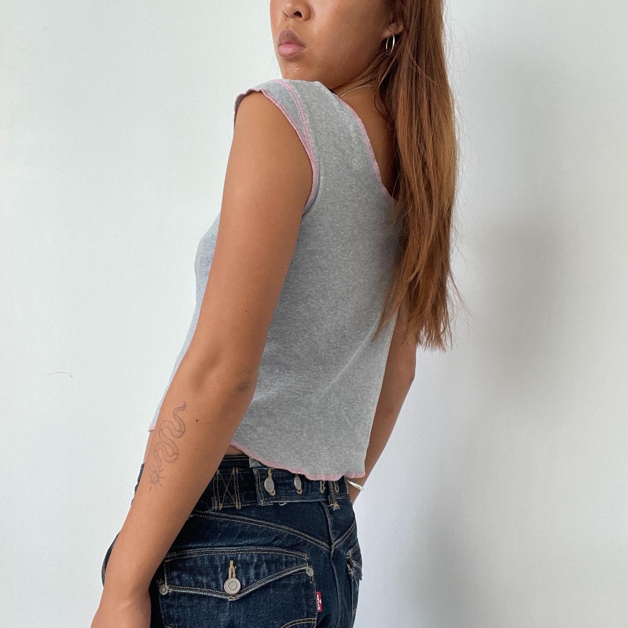 Vintage Grey Pink Top