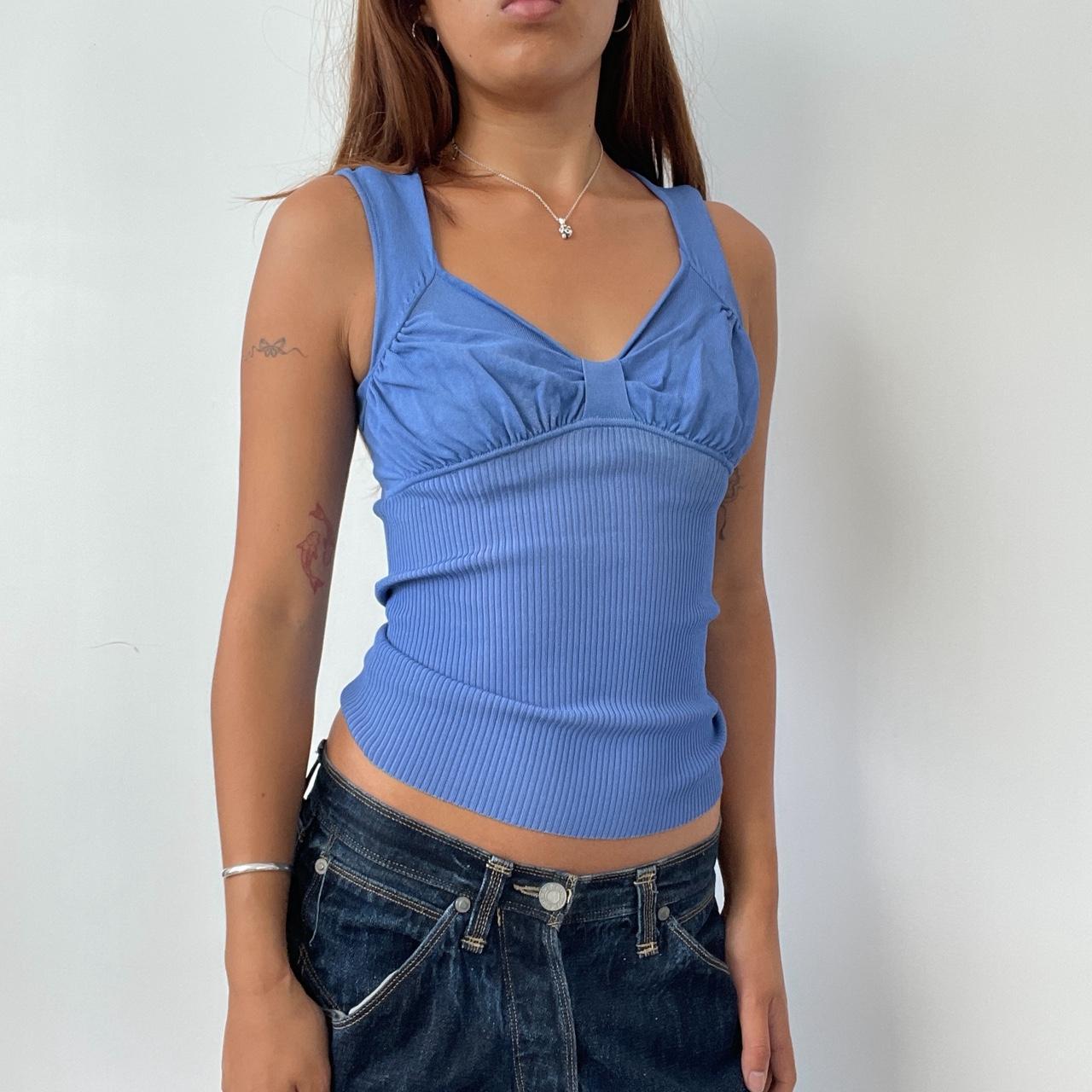 Vintage Blue Structured Top