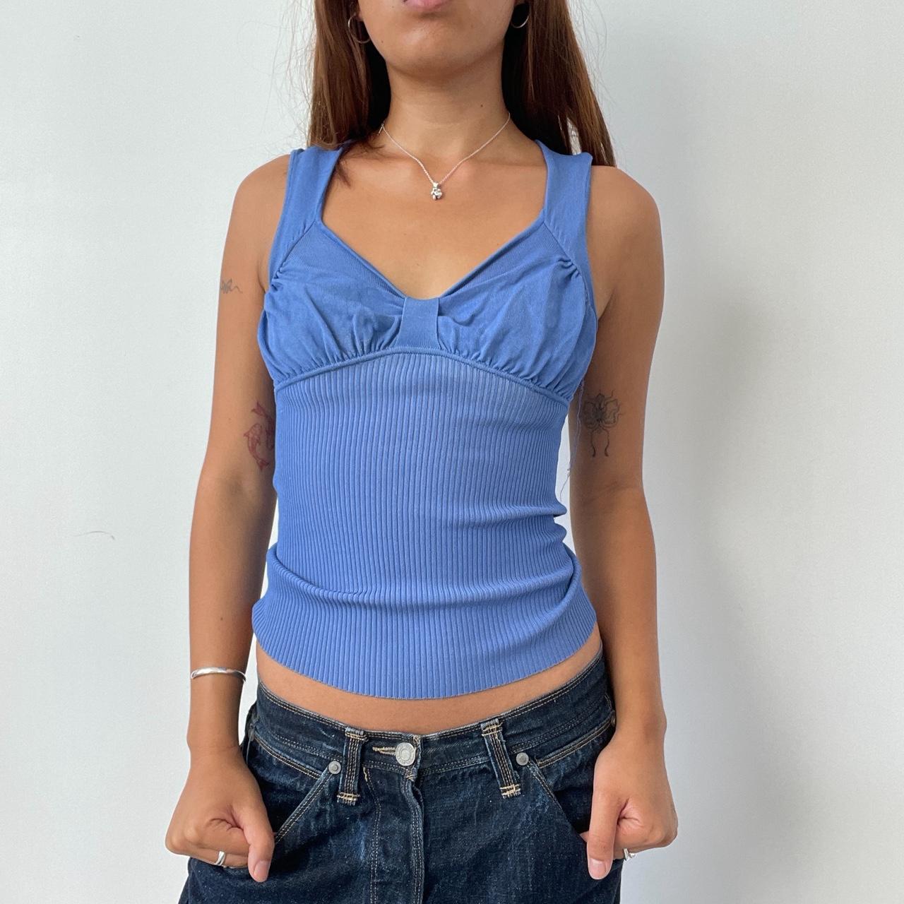 Vintage Blue Structured Top