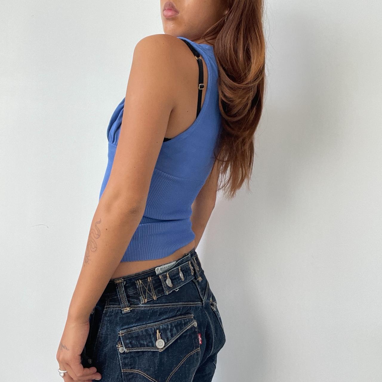 Vintage Blue Structured Top