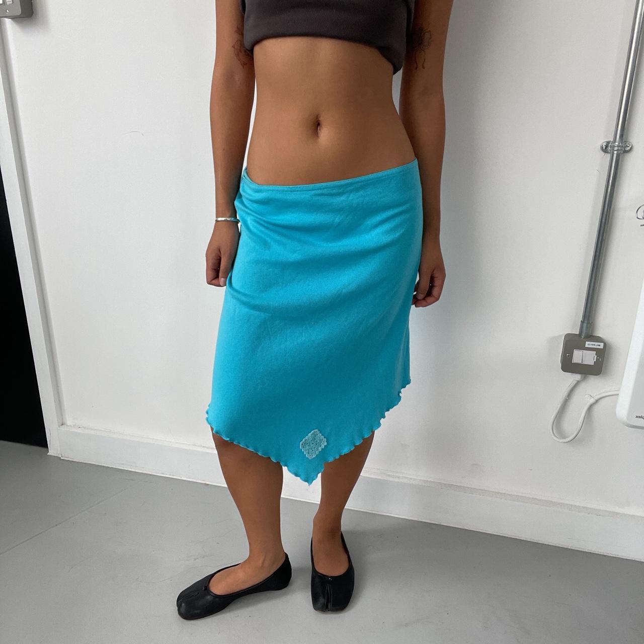 Vintage Blue Cotton Skirt