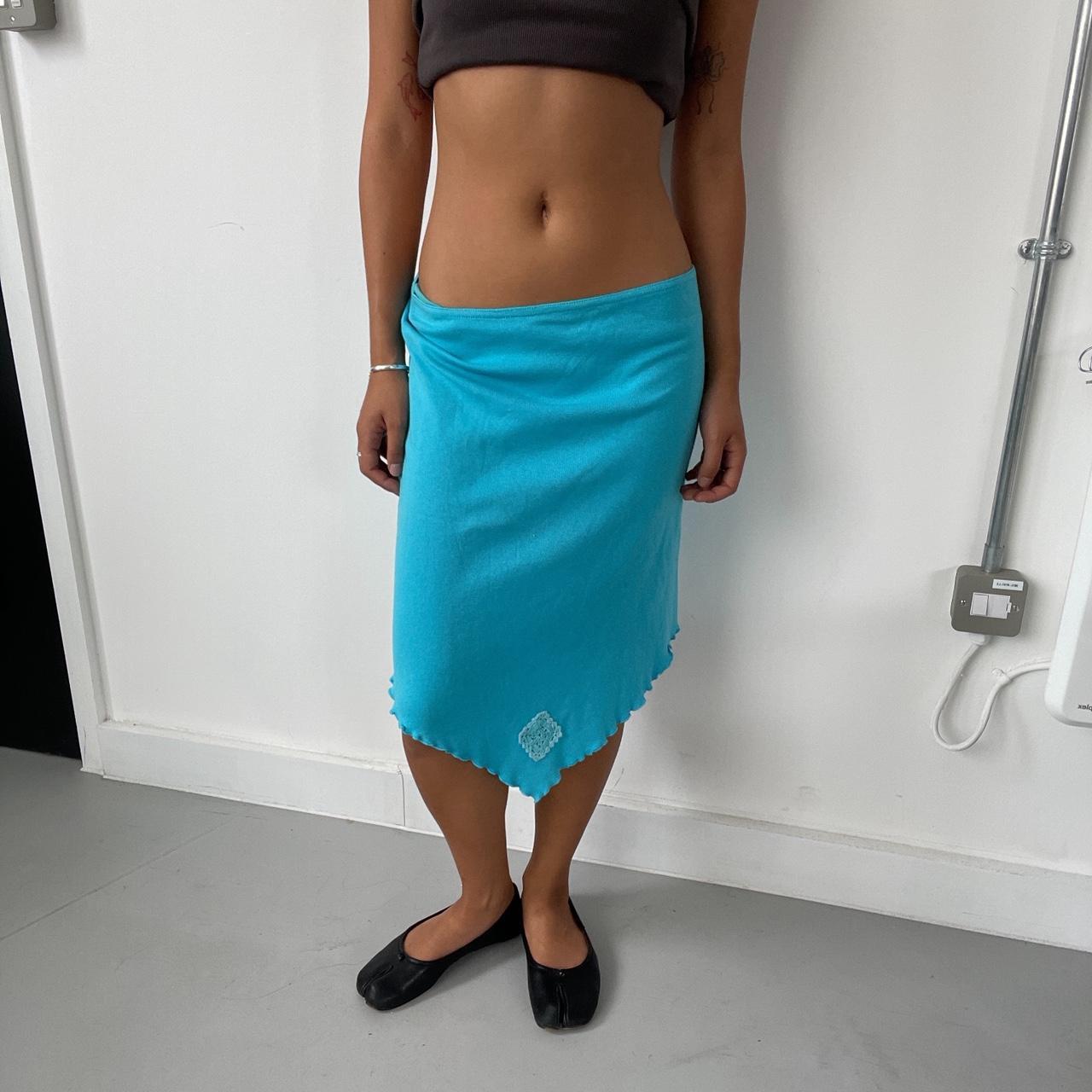 Vintage Blue Cotton Skirt