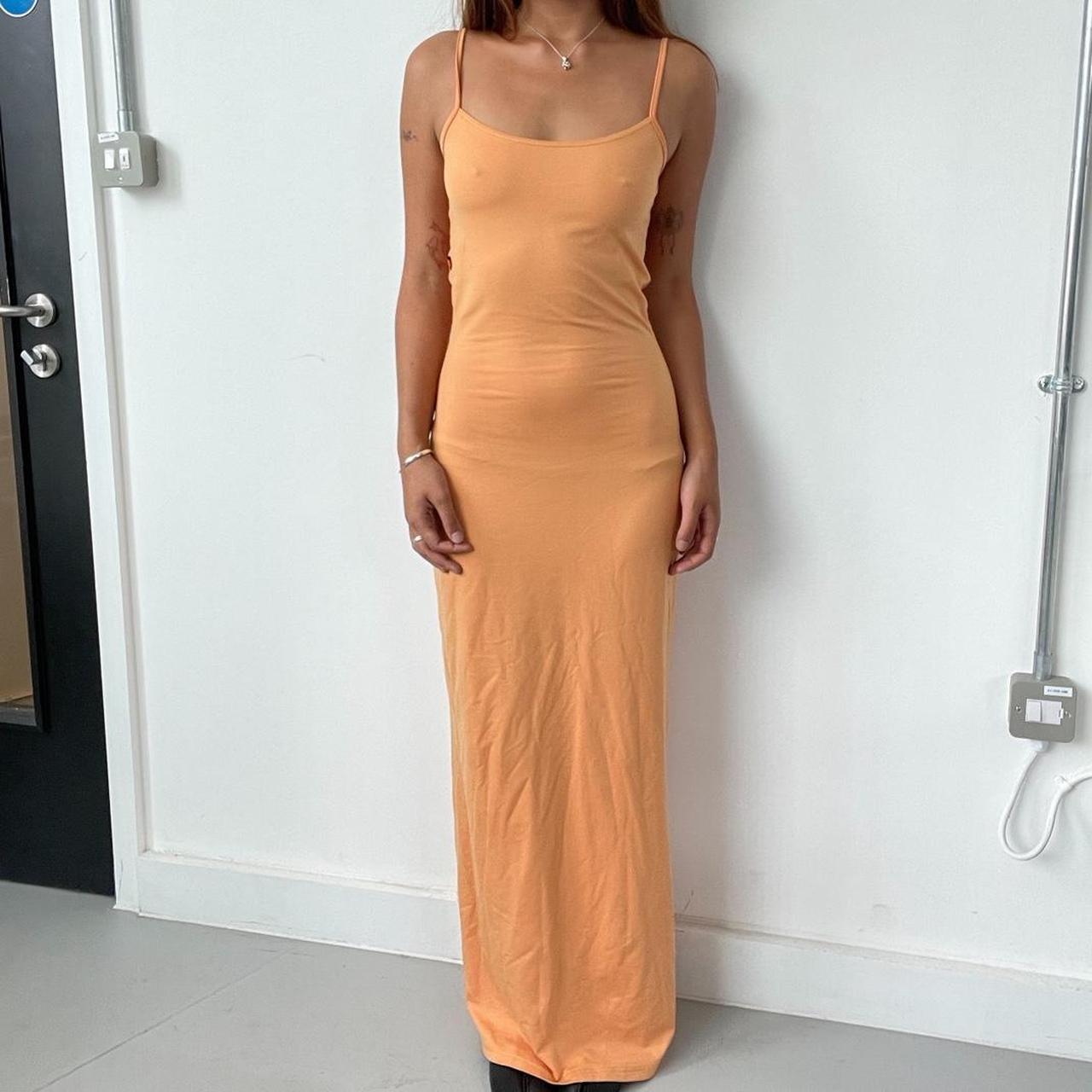 Vintage Orange Maxi Dress