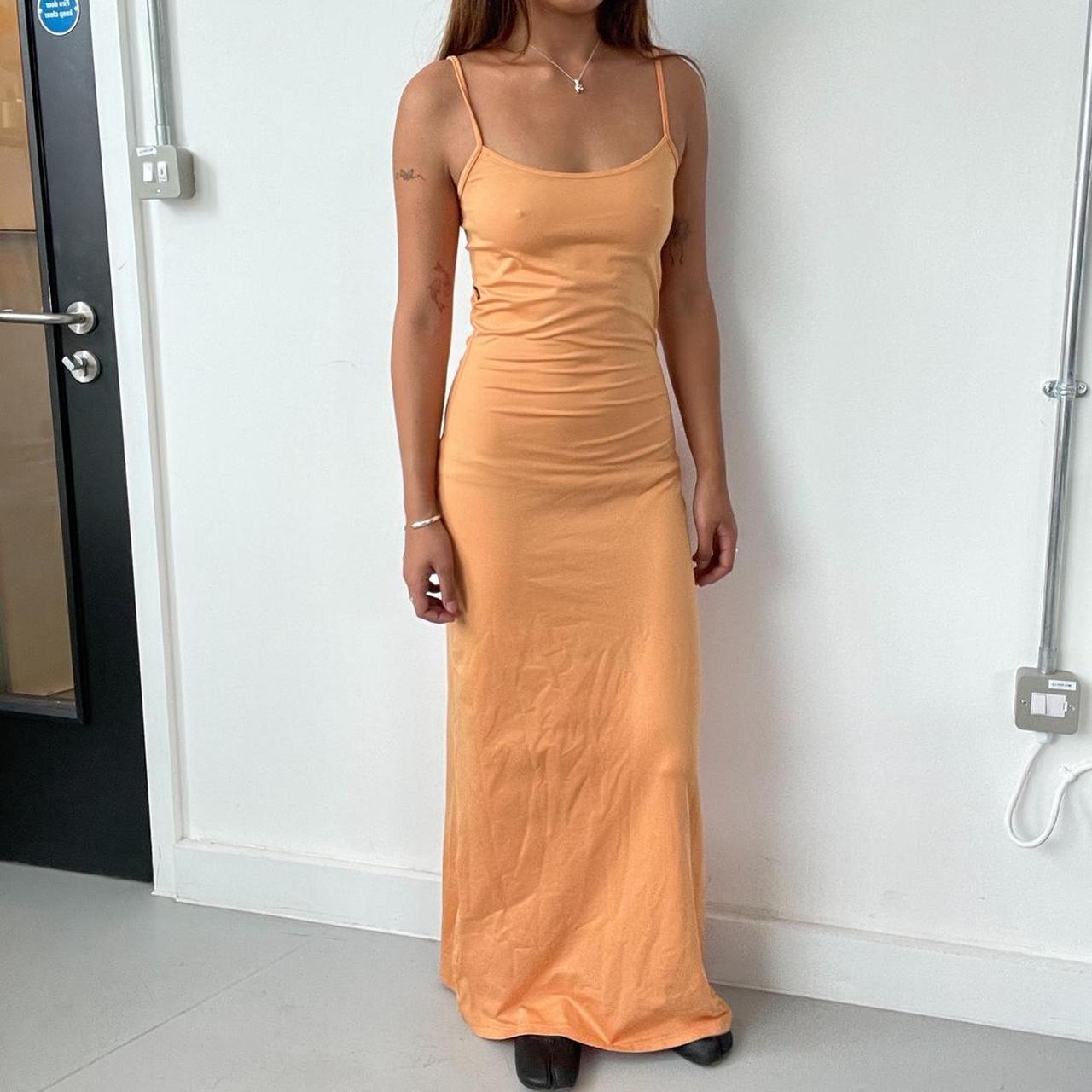 Vintage Orange Maxi Dress