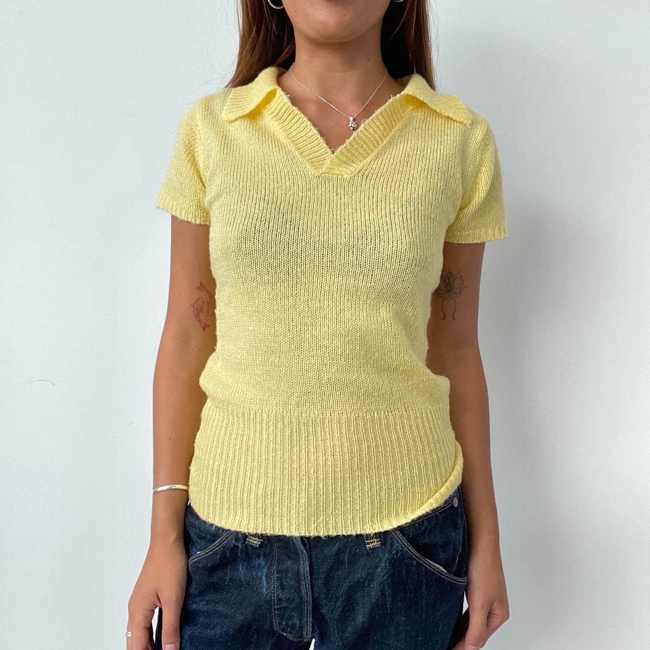 Vintage Yellow Knit Polo
