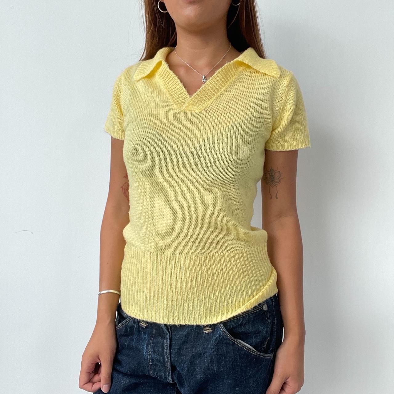Vintage Yellow Knit Polo