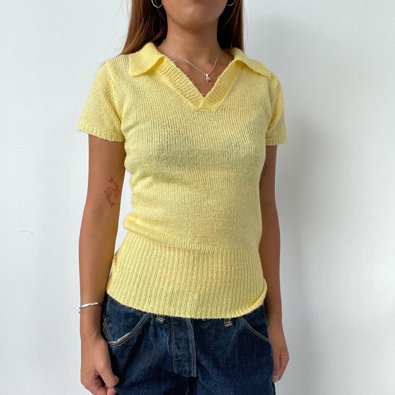 Vintage Yellow Knit Polo