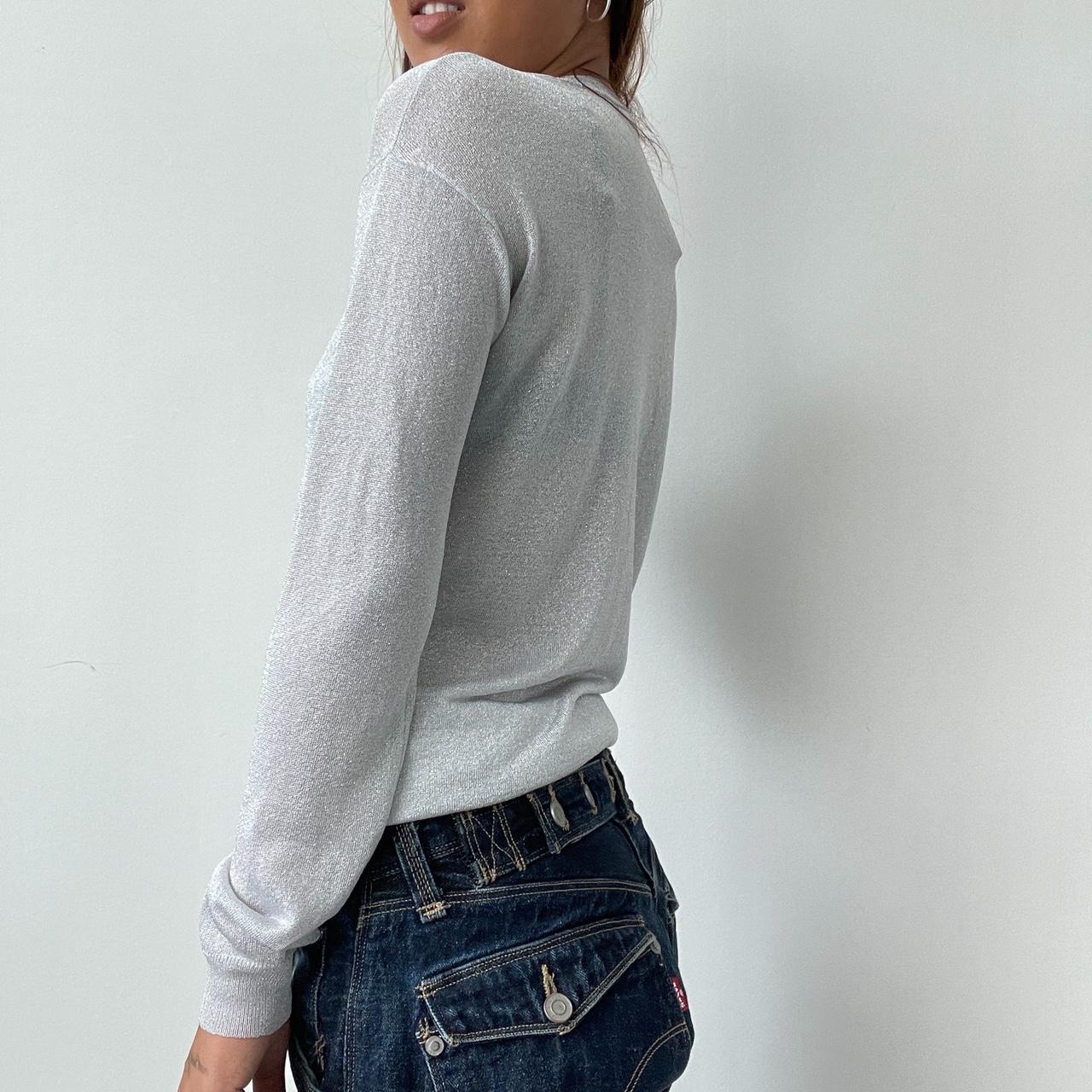 Vintage Silver Metallic Cardigan