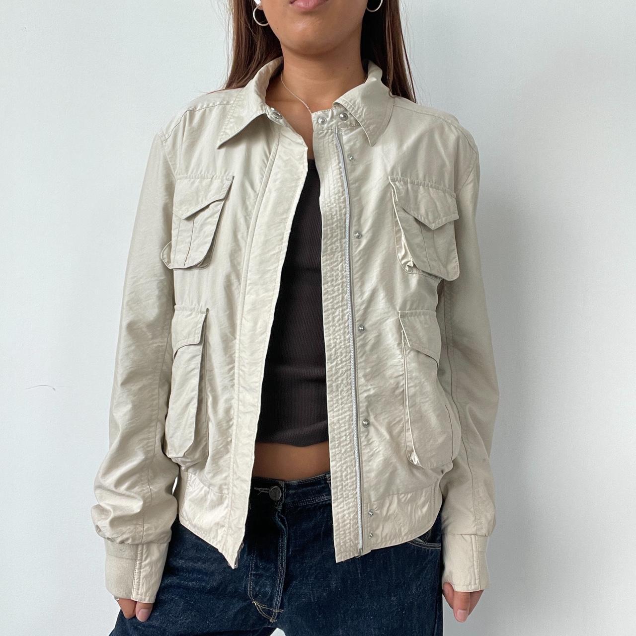 Vintage Beige Guess Utility Jacket