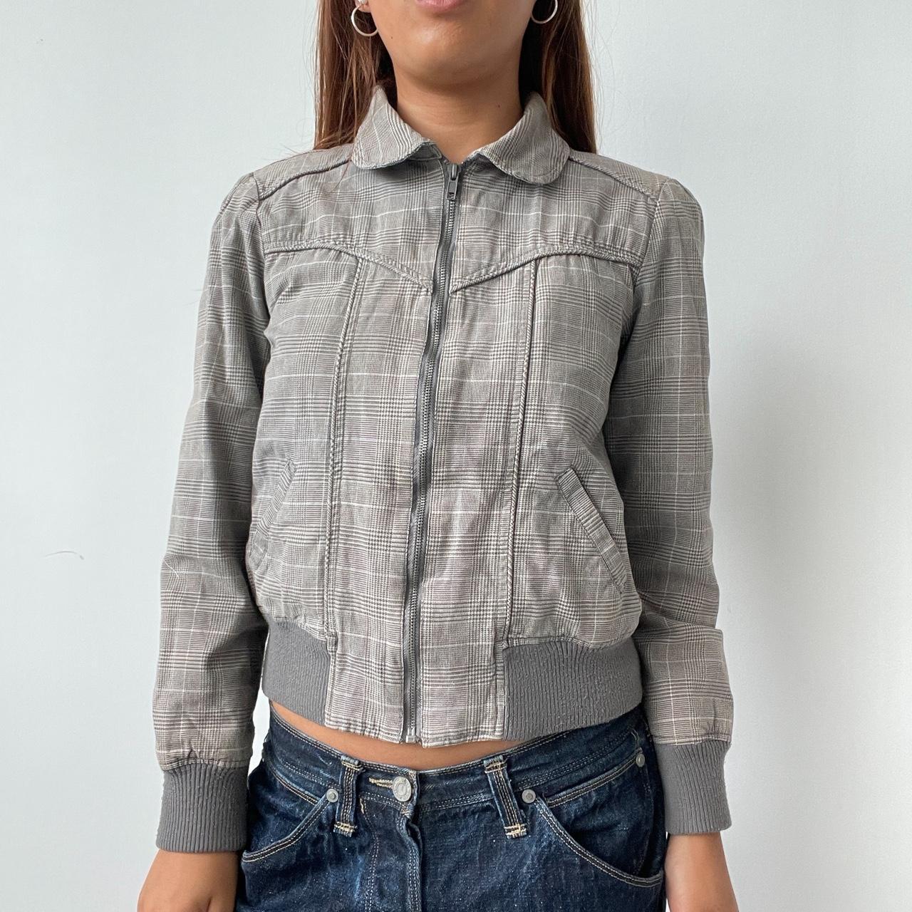 Vintage Checkered Zip Up Jacket