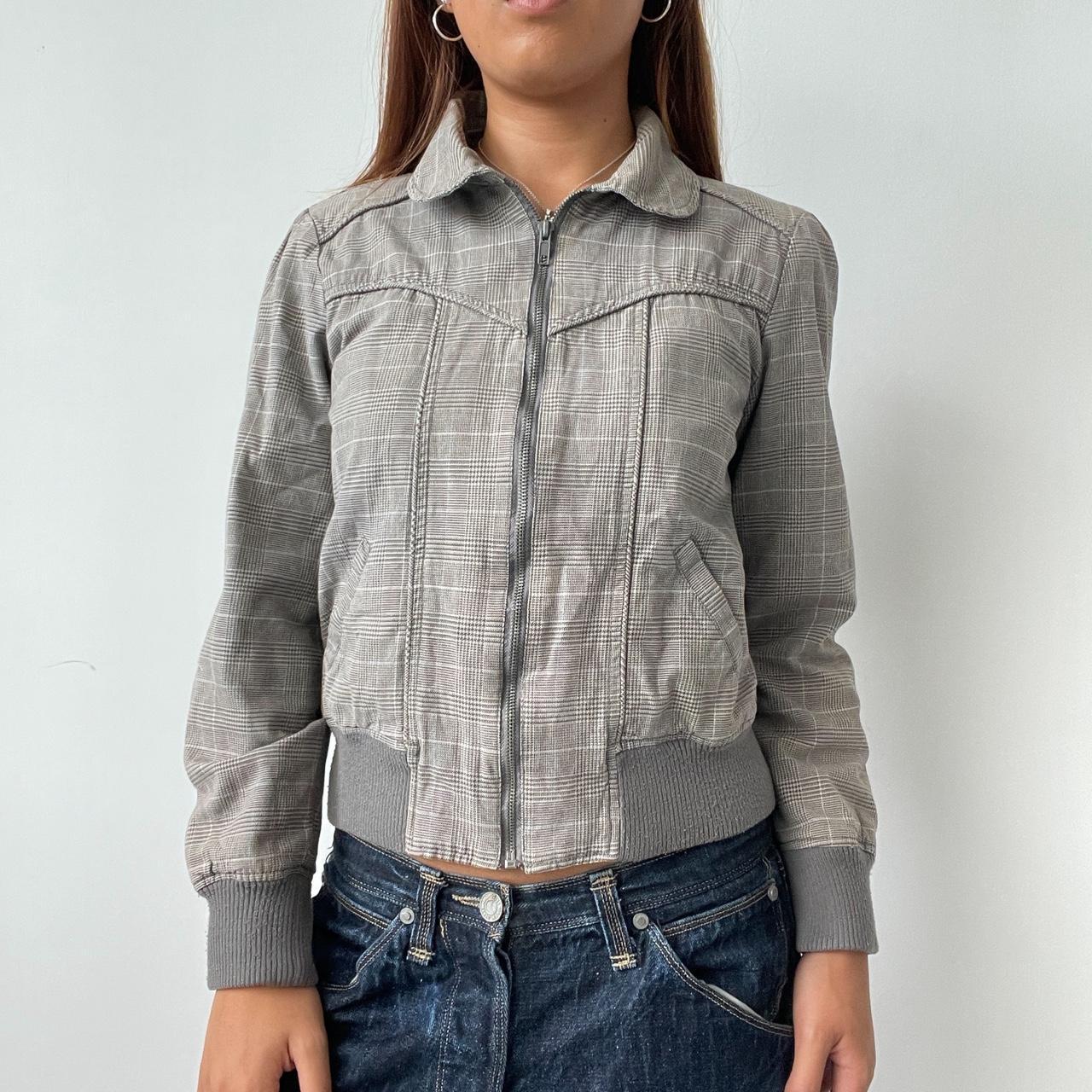 Vintage Checkered Zip Up Jacket