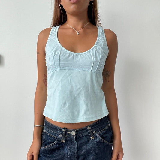 Vintage Blue Structured Cami Top