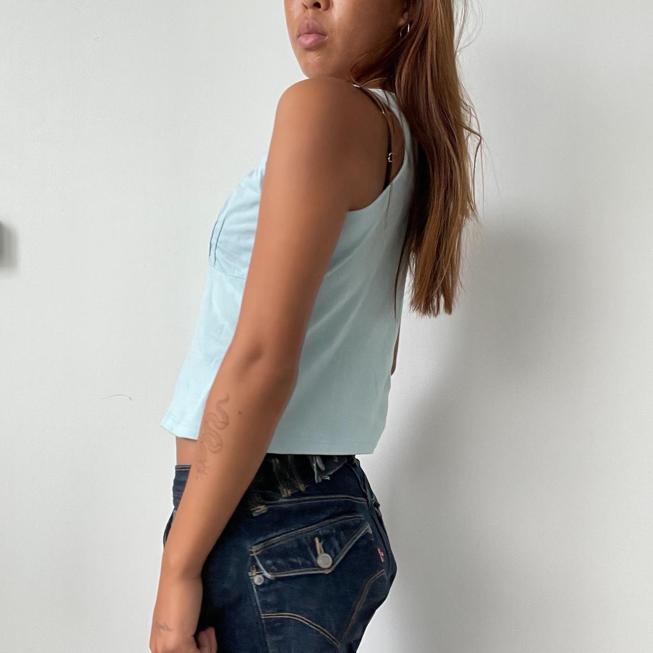 Vintage Blue Structured Cami Top