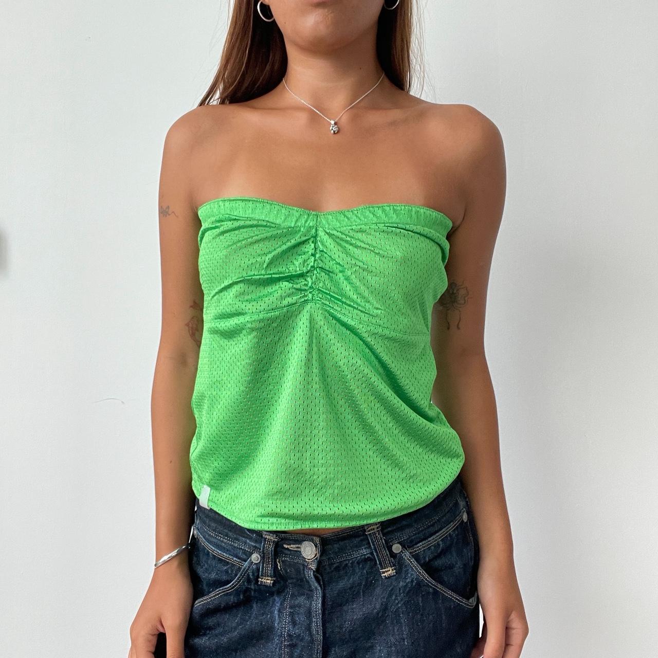 Vintage Green Mesh Top