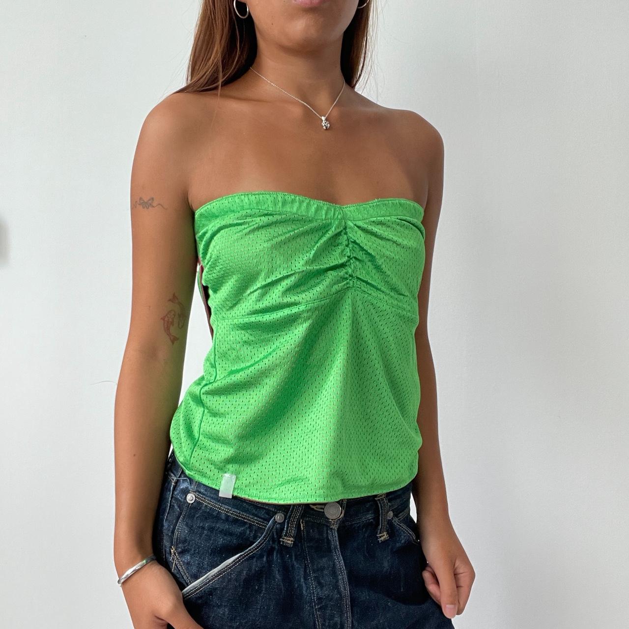 Vintage Green Mesh Top