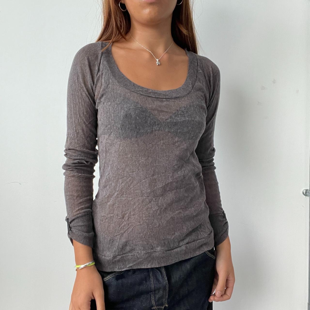 Vintage Grey Cop Copine Sheer Top