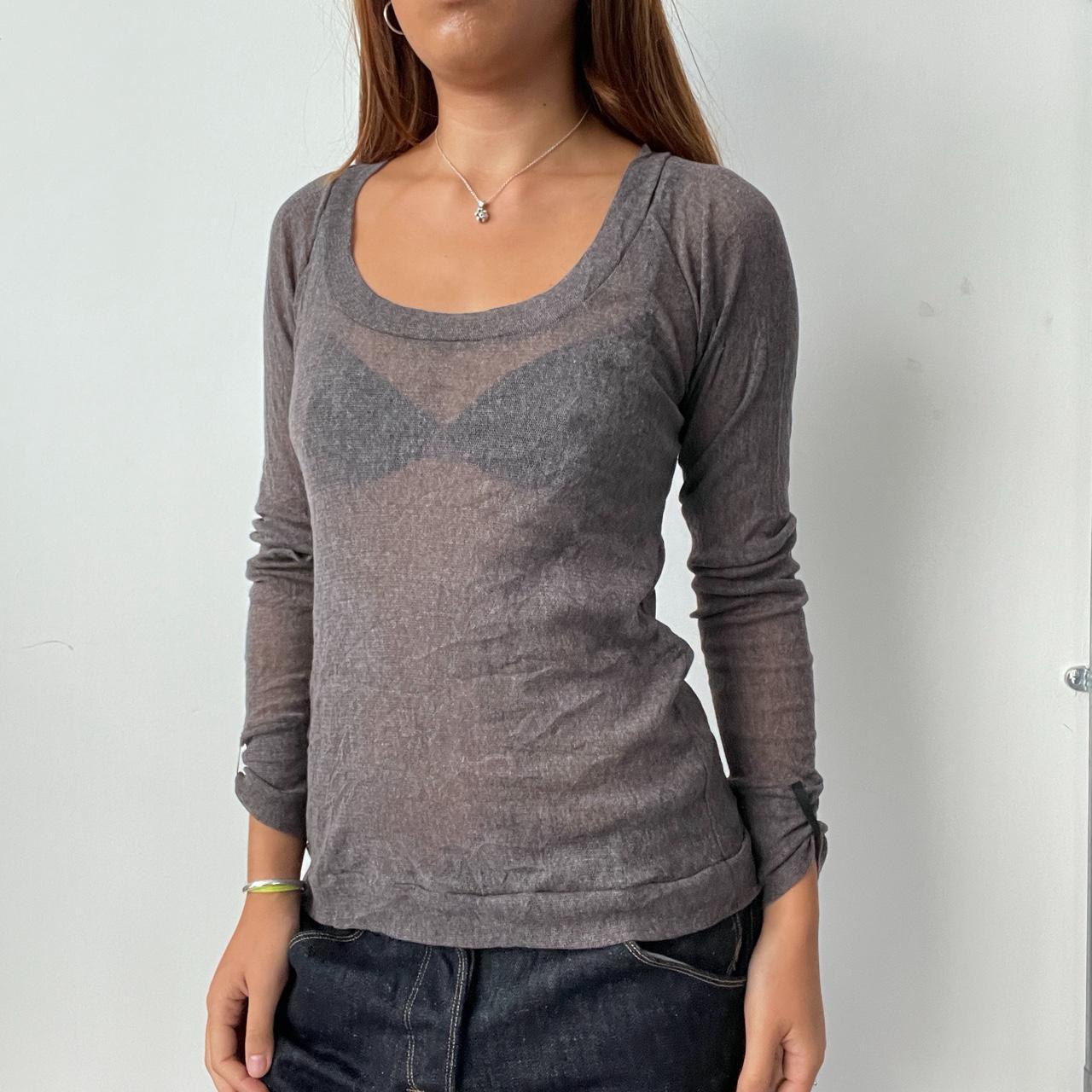 Vintage Grey Cop Copine Sheer Top