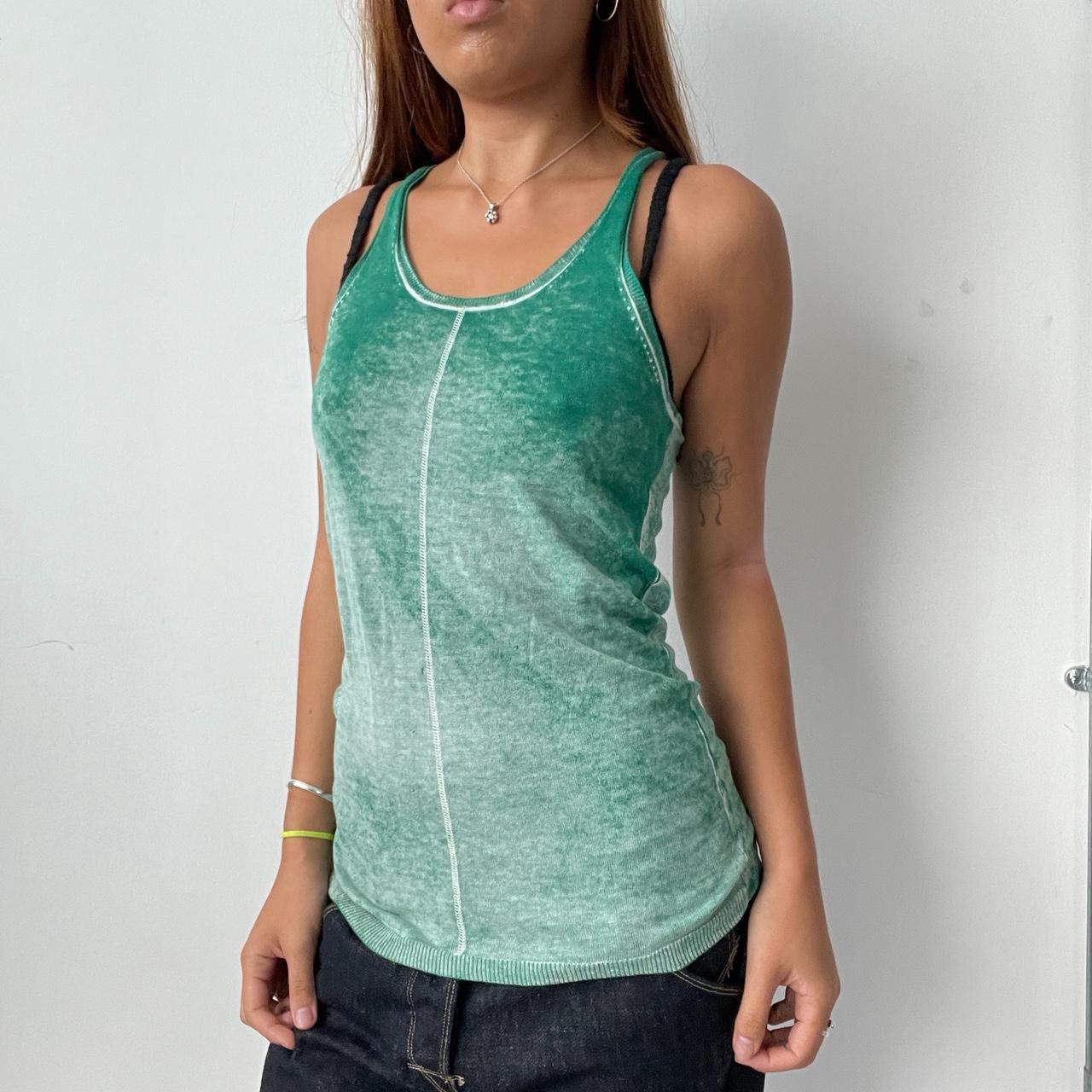 Vintage Green Knit Top