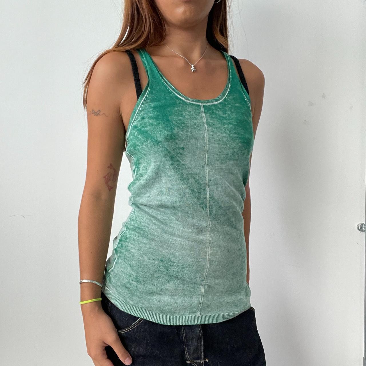 Vintage Green Knit Top