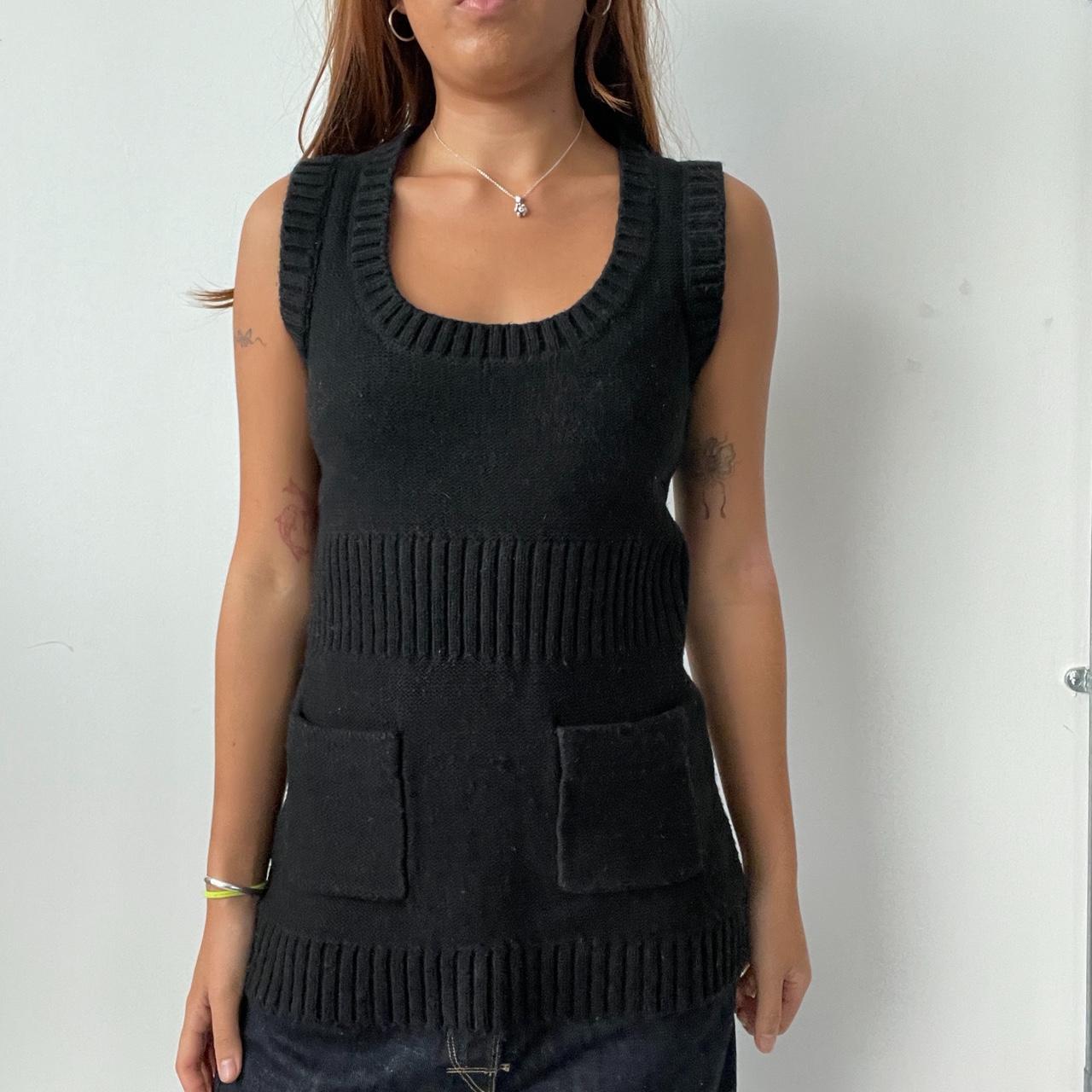 Vintage Black Knit Top