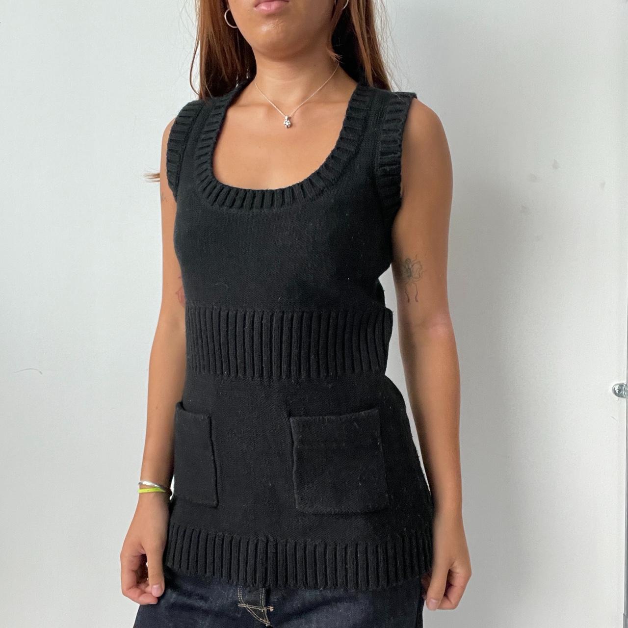 Vintage Black Knit Top