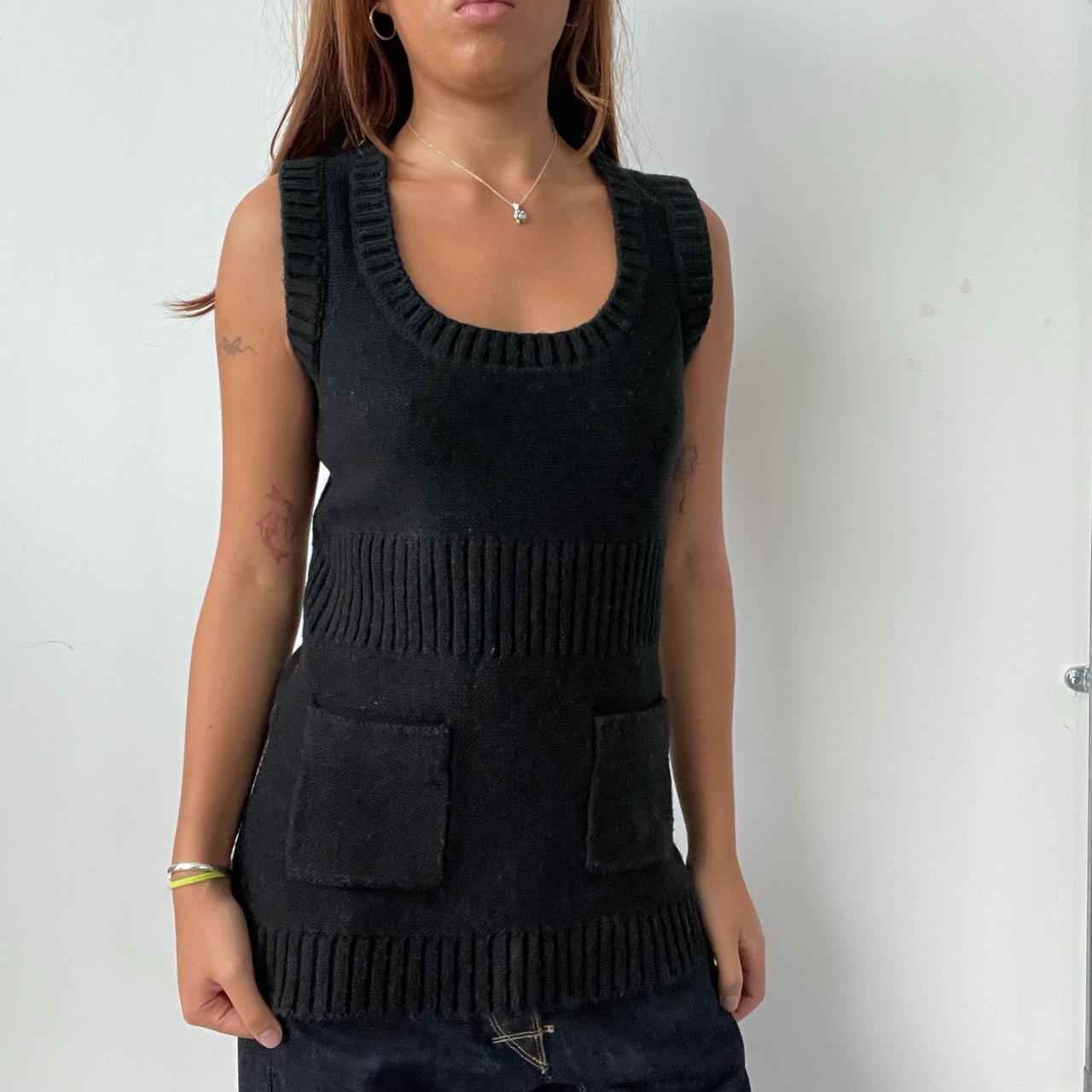 Vintage Black Knit Top