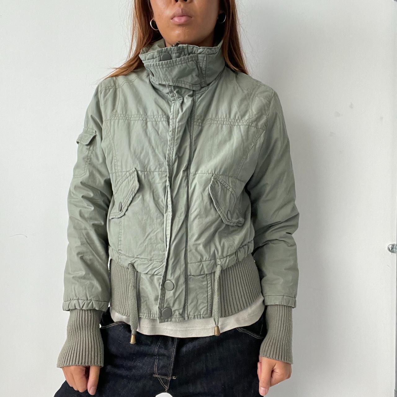 Vintage Khaki Zip Up Jacket