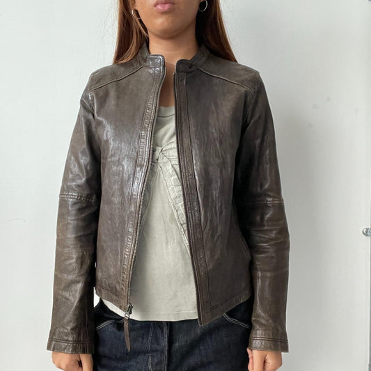 Vintage Brown Leather Jacket