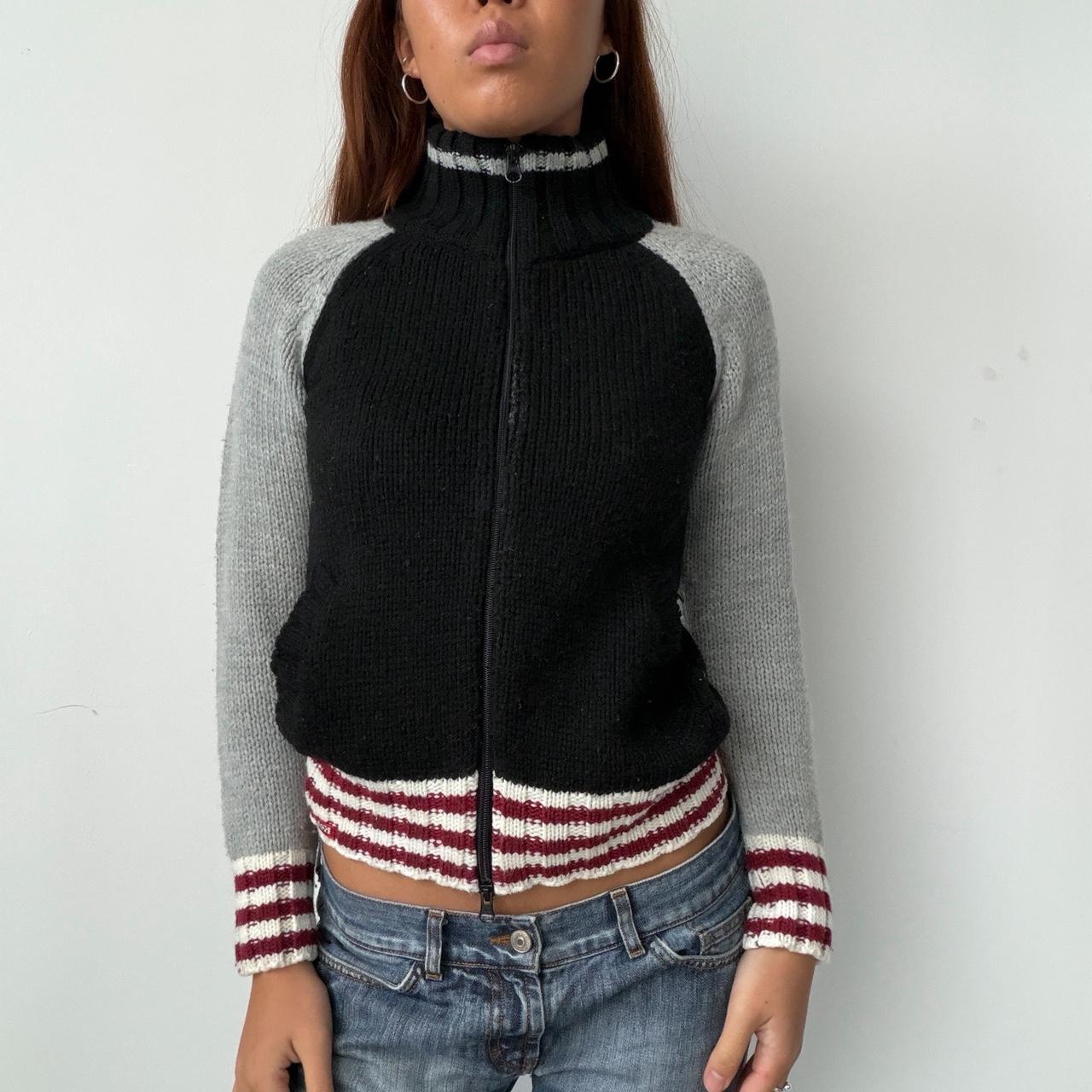 Vintage Knit Zip Up Jumper