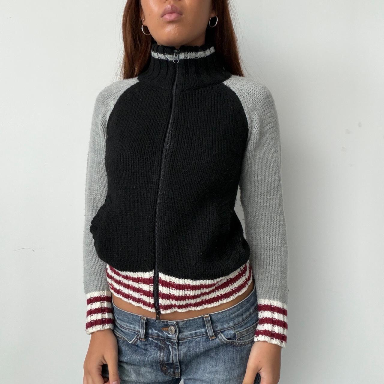 Vintage Knit Zip Up Jumper