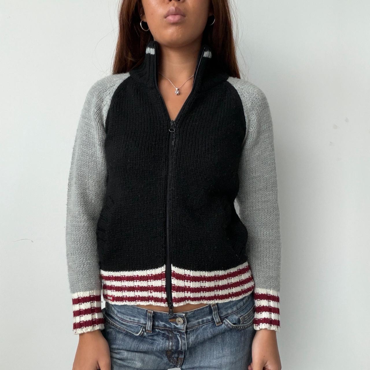 Vintage Knit Zip Up Jumper