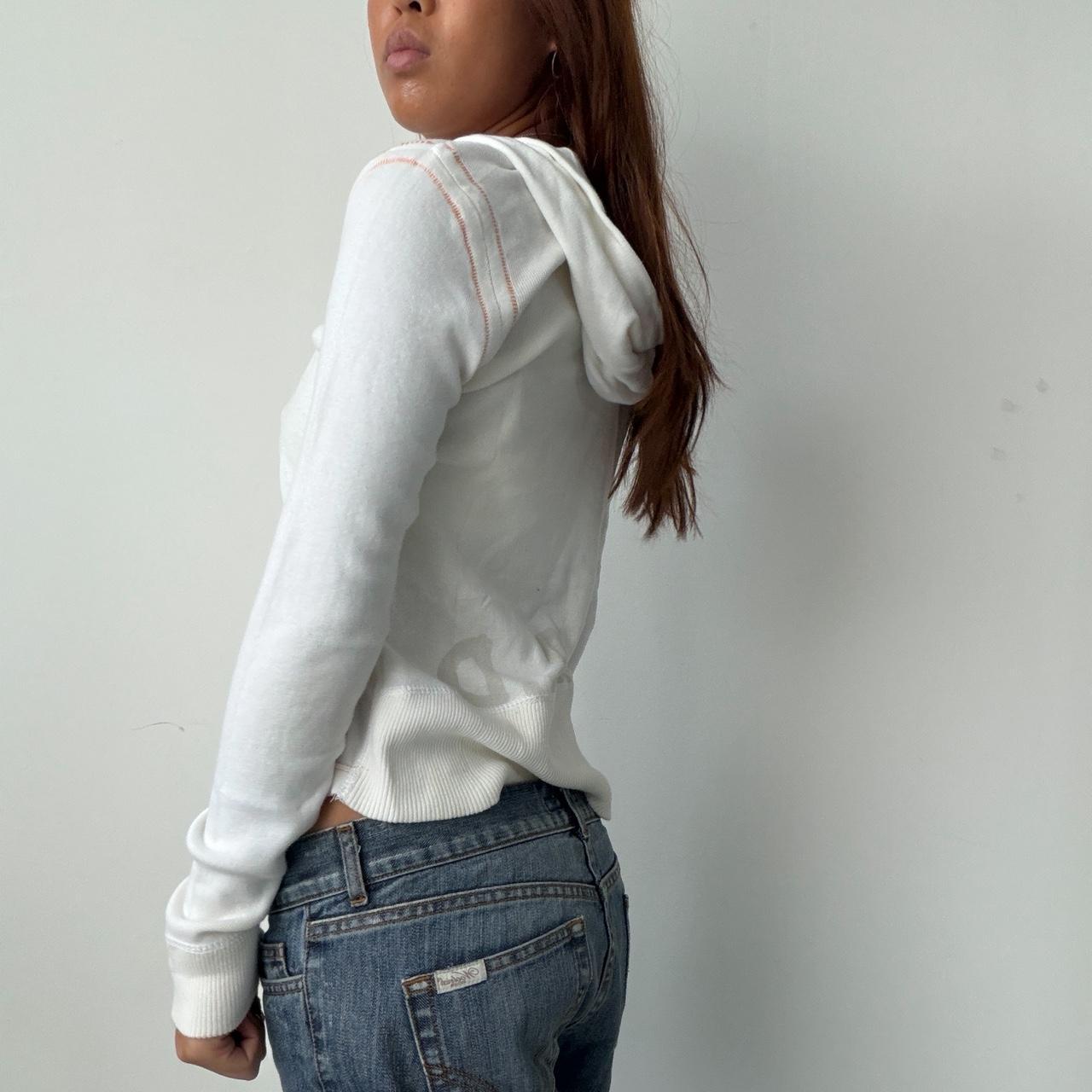 Vintage White Hooded Jumper